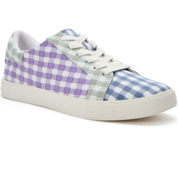 Katy Perry Collections Gingham Sneakers - Blue, Purple, Green - Picture 1 of 11